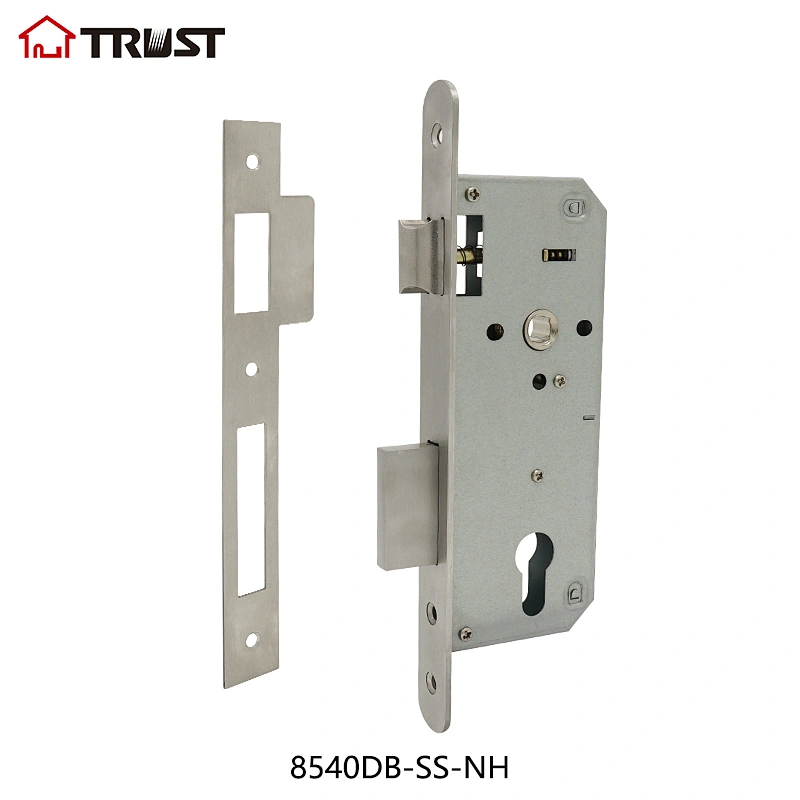 TRUST 8540-DB -SS-NH 40mm backset narrow mortise lock body mortise door locks for wooden or steel door Euro Standard lock body
